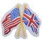 เย็บบนแพทช์ Applique ของบริเตนใหญ่ USA และ GB United UK Badge 3.25 ''